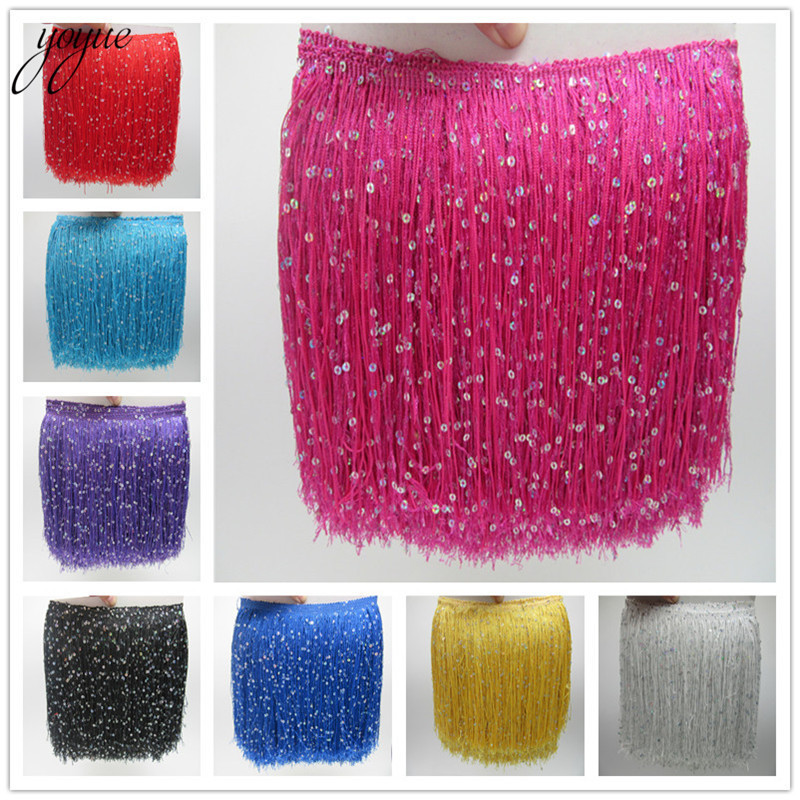 Beaded Trim Fringe - YOYUE, 1 yarda, 20CM de largo,
