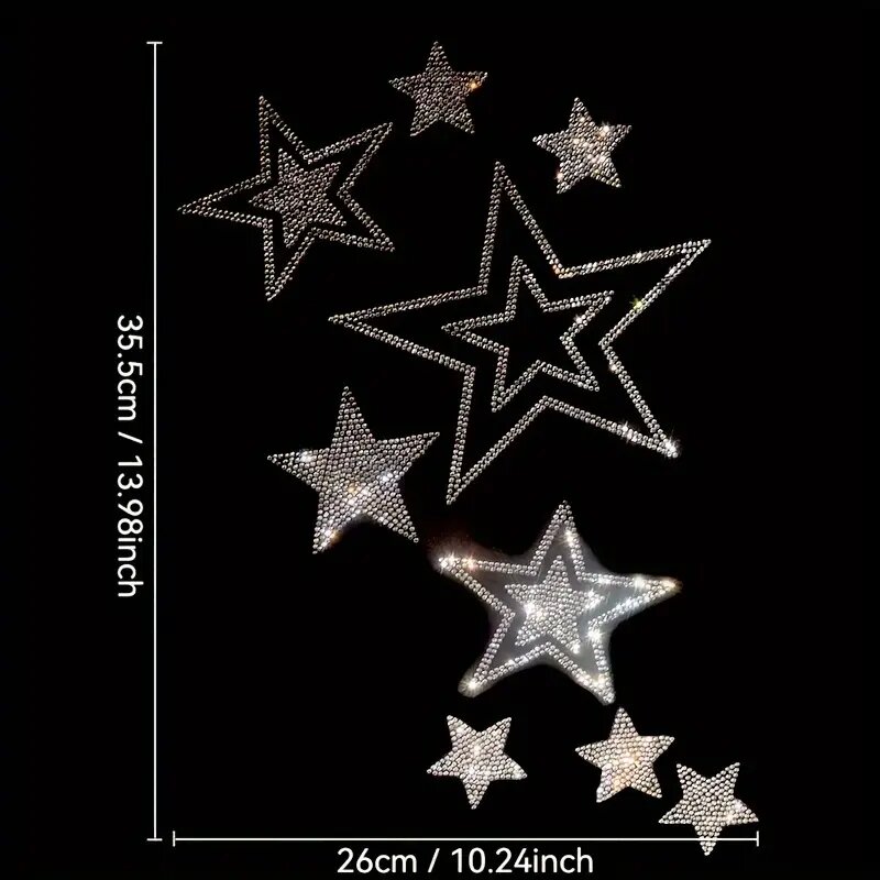 Hotfix Rhinestone Sheet - Diamantes de imitación brillantes Estampado en