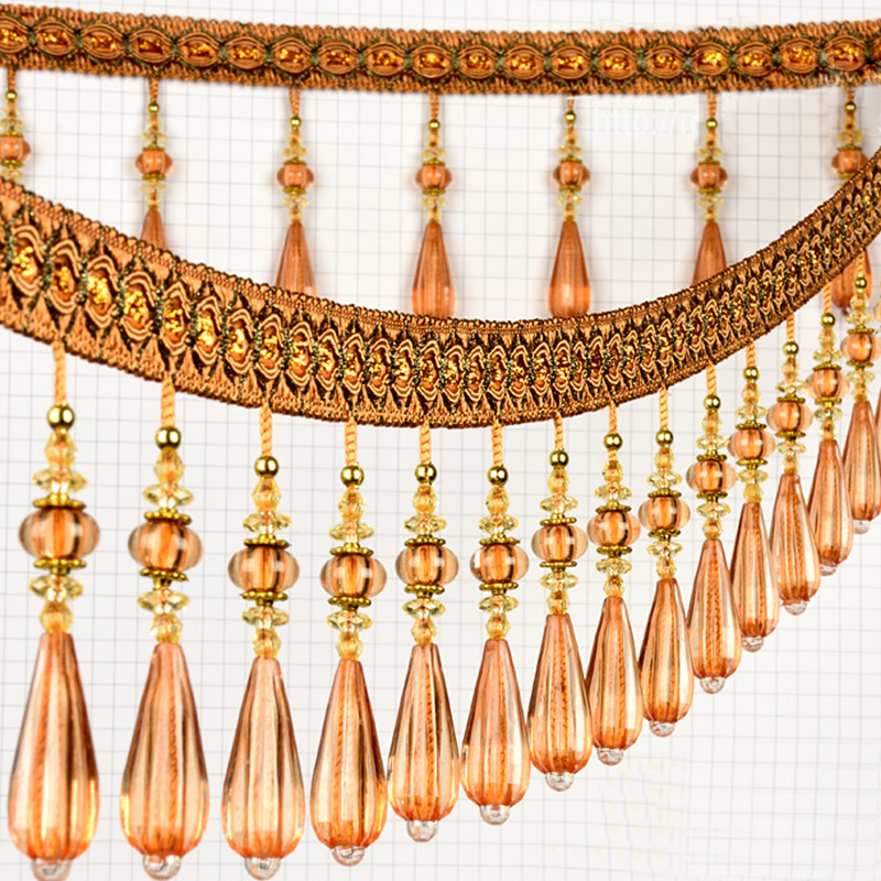 Beaded Trim Fringe - 1M colgante de cristal borla cuentas