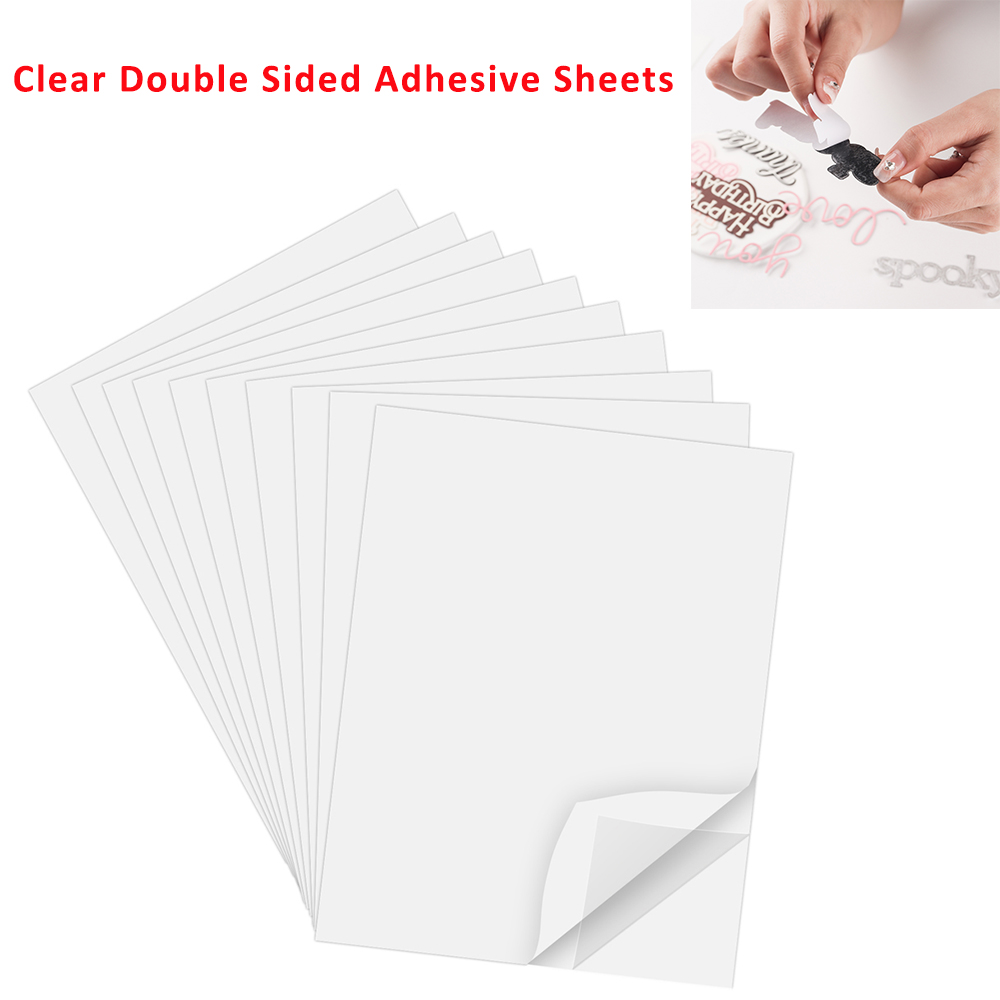 Embellishments For Scrapbooking - Pegamento adhesivo transparente multiusos de doble