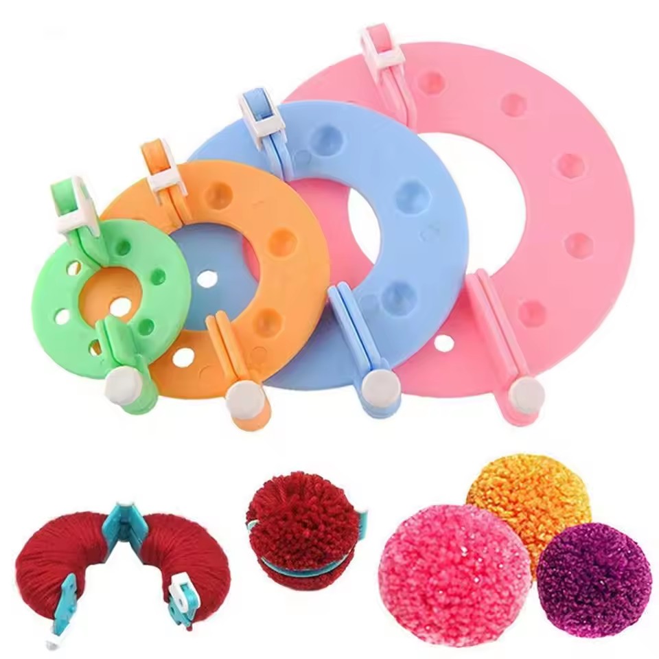 Pom Pom Maker Tool - Kit de 8 Piezas para Hacer