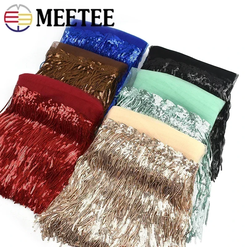 Beaded Trim Fringe - Borlas bordadas con lentejuelas, adornos de