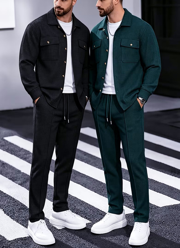 Embellish Knit - Conjunto de Dos Piezas para Hombre,