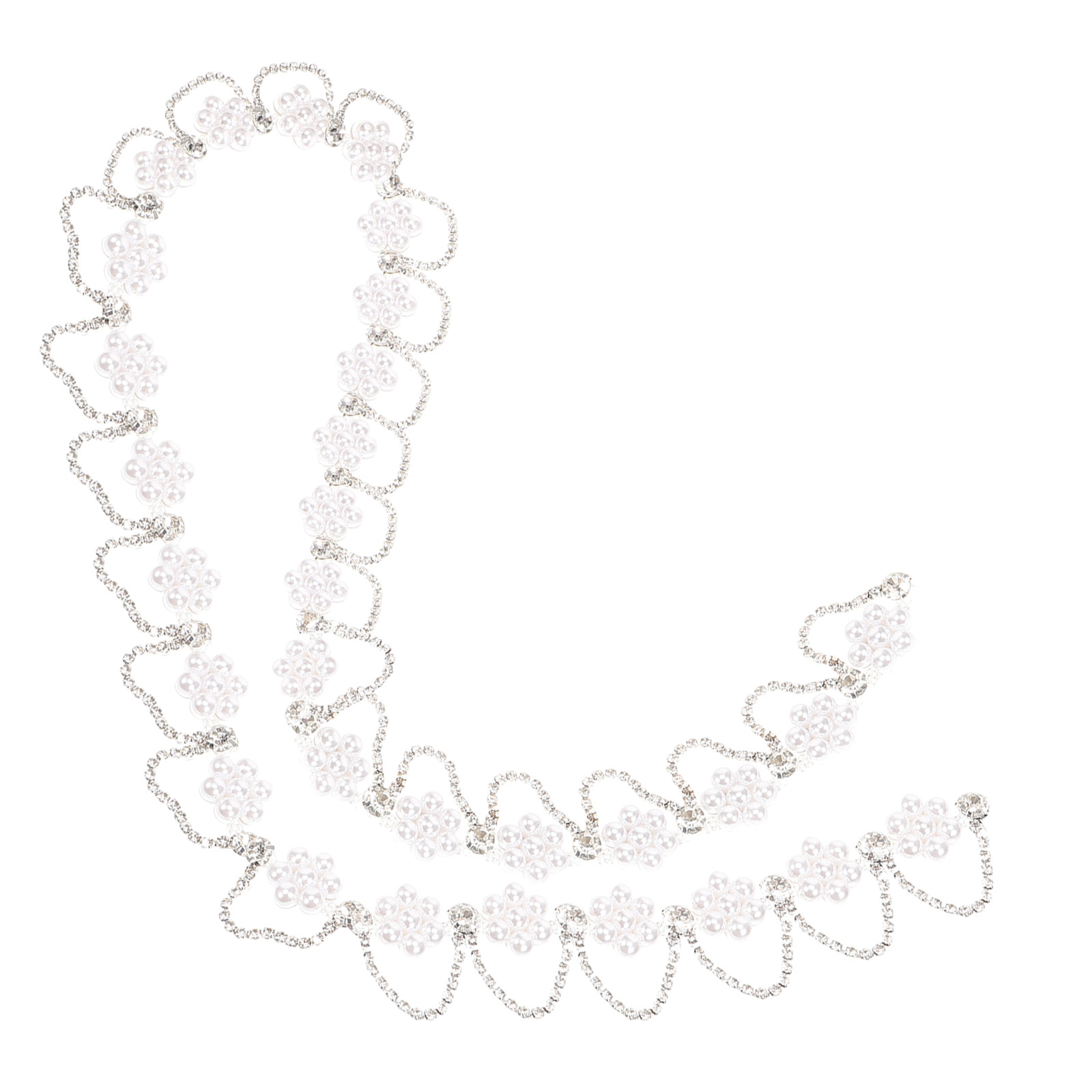 Craft Embellishment - Cadena Decorativa de Perlas y Diamantes