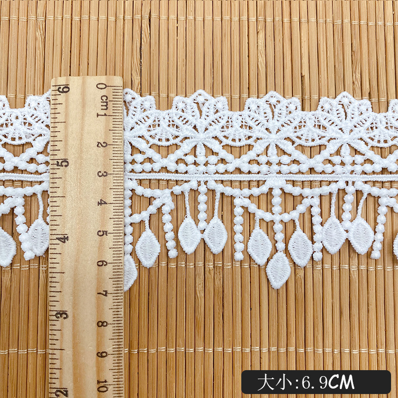 Tela de encaje con borlas de f - Lace Ribbon Trim reseña y precio