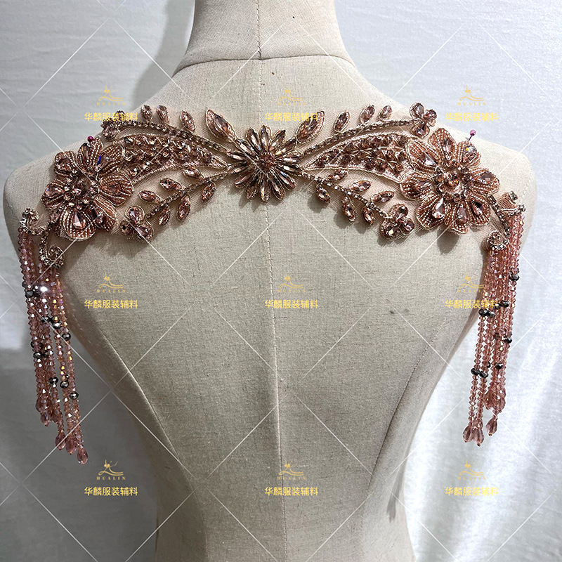 Adorno de flecos con cuentas a - Beaded Trim Fringe reseña y precio