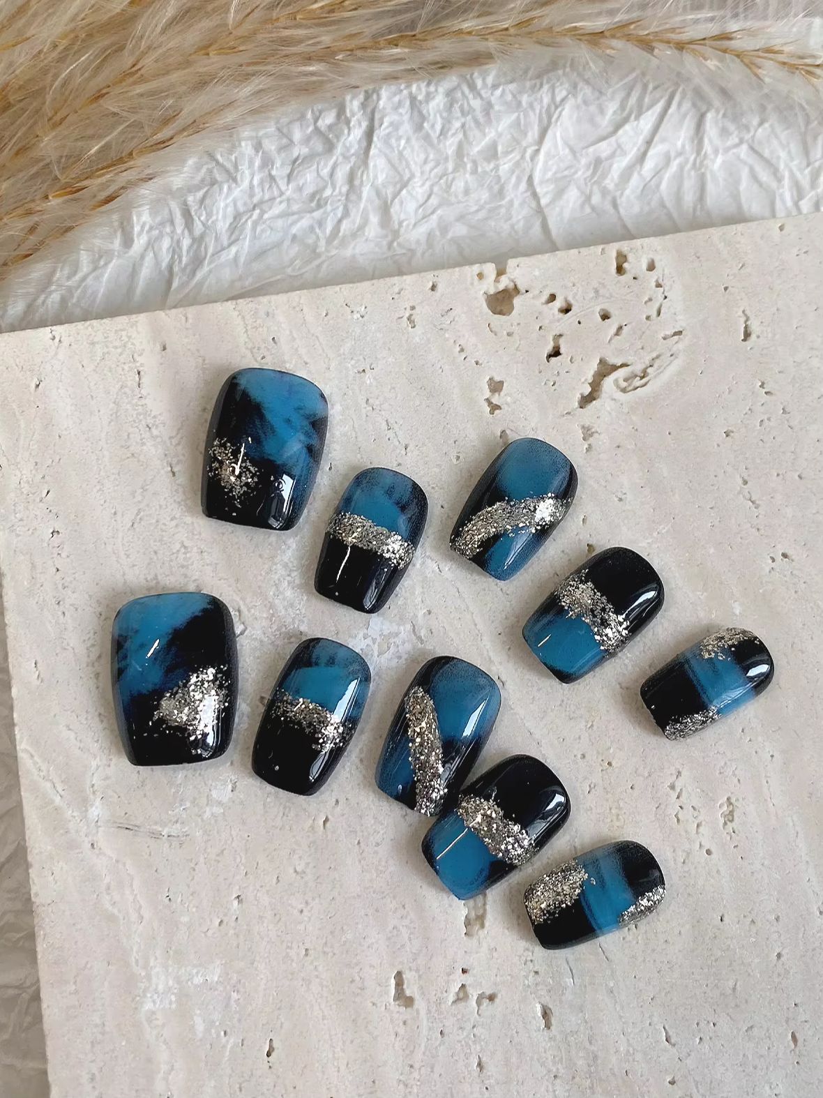 Paquete de 10 Uñas Postizas co - Glitter Vinyl Roll reseña y precio