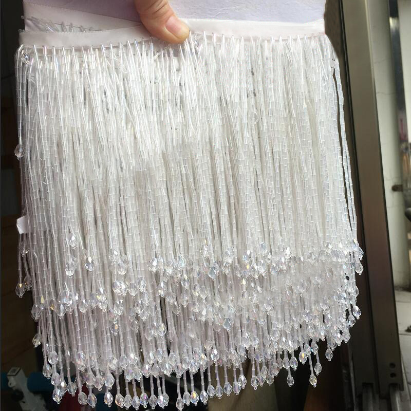 Borlas de encaje con cuentas d - Beaded Trim Fringe reseña y precio