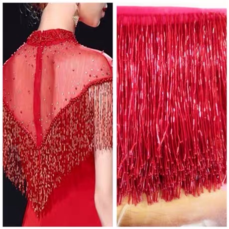 Adorno de flecos de cuentas pl - Beaded Trim Fringe reseña y precio