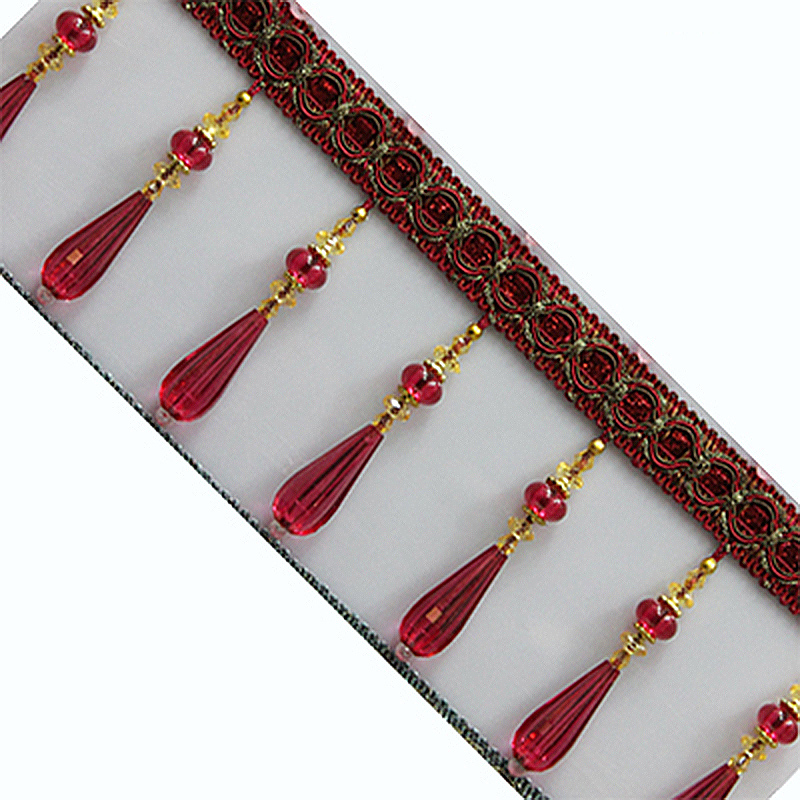 1M colgante de cristal borla c - Beaded Trim Fringe reseña y precio