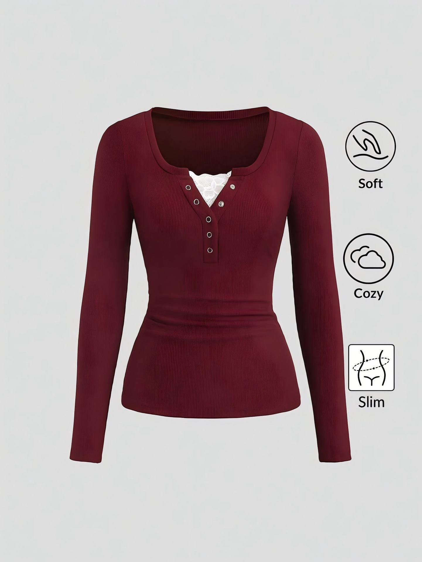 Camiseta Henley Americana para - Embellish Knit reseña y precio