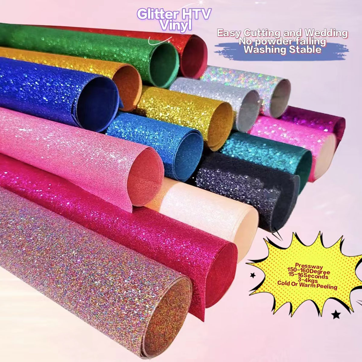 Vinilo Termoadhesivo CHEONET H - Glitter Vinyl Roll reseña y precio