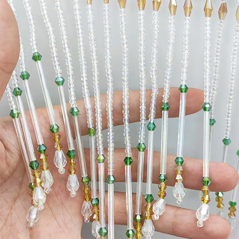 Tubo de vidrio con flecos y bo - Beaded Trim Fringe reseña y precio