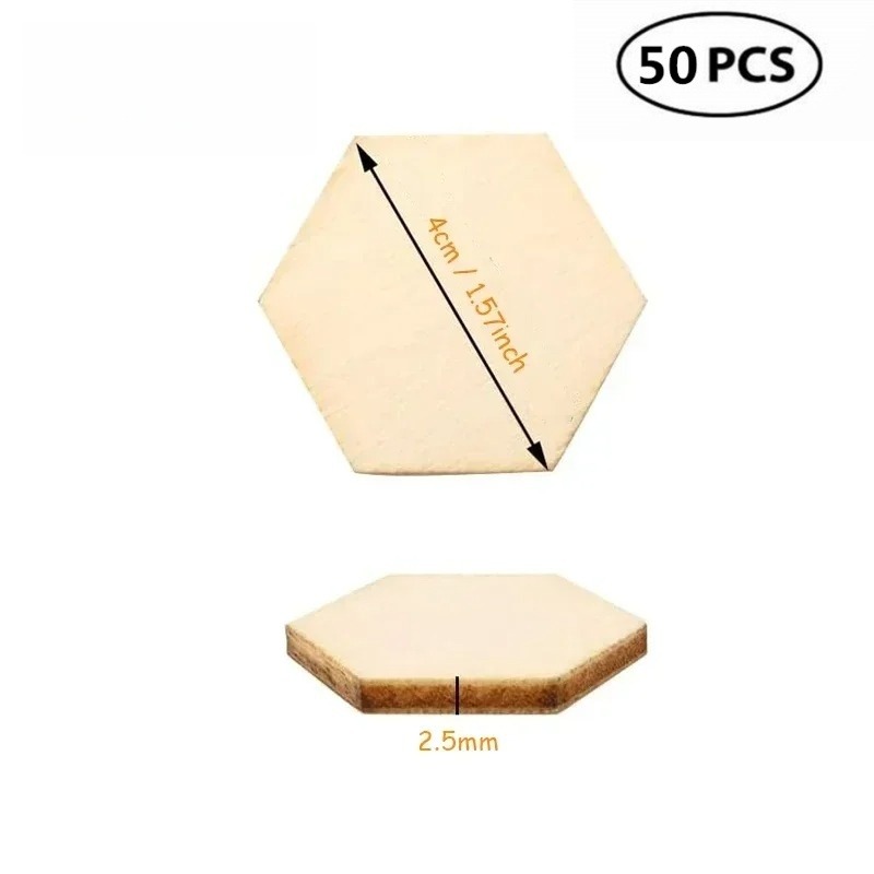50 Uds. De piezas hexagonales  - Craft Embellishment reseña y precio