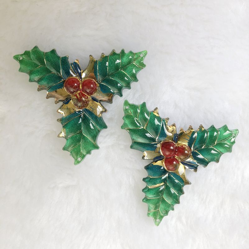 Hojas de Navidad de resina par - Embellishment Glue Craft reseña y precio