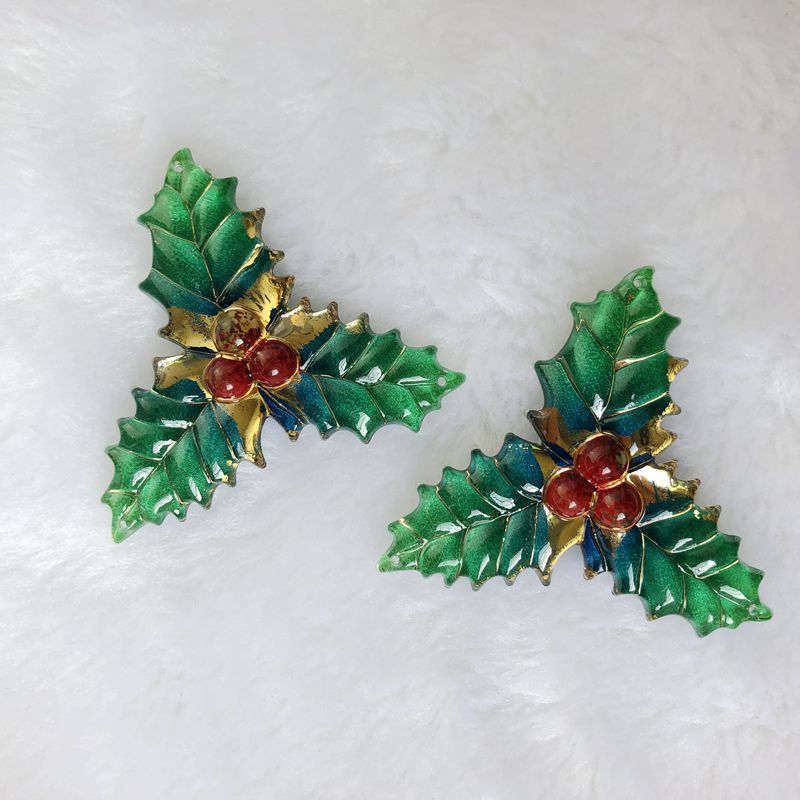 Hojas de Navidad de resina par - Embellishment Glue Craft reseña y precio
