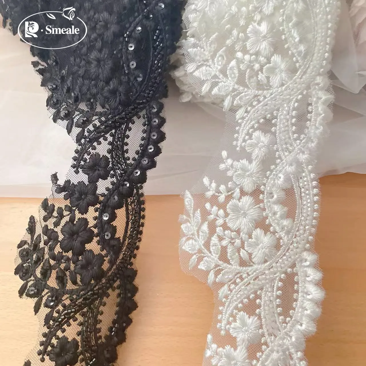 Adorno de encaje con cuentas d - Beaded Trim Fringe reseña y precio