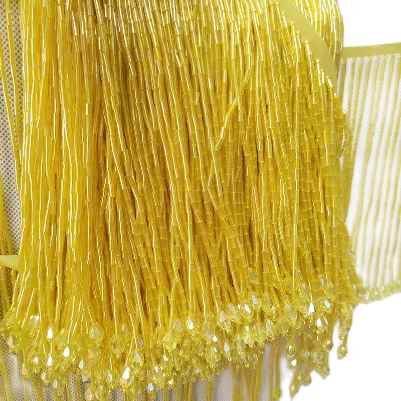 Cuentas de corneta de 6 pulgad - Beaded Trim Fringe reseña y precio