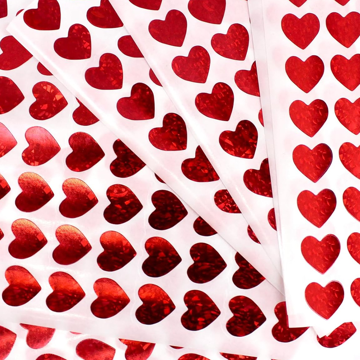600 Pegatinas de Corazón Rojo, - Glitter Vinyl Roll reseña y precio