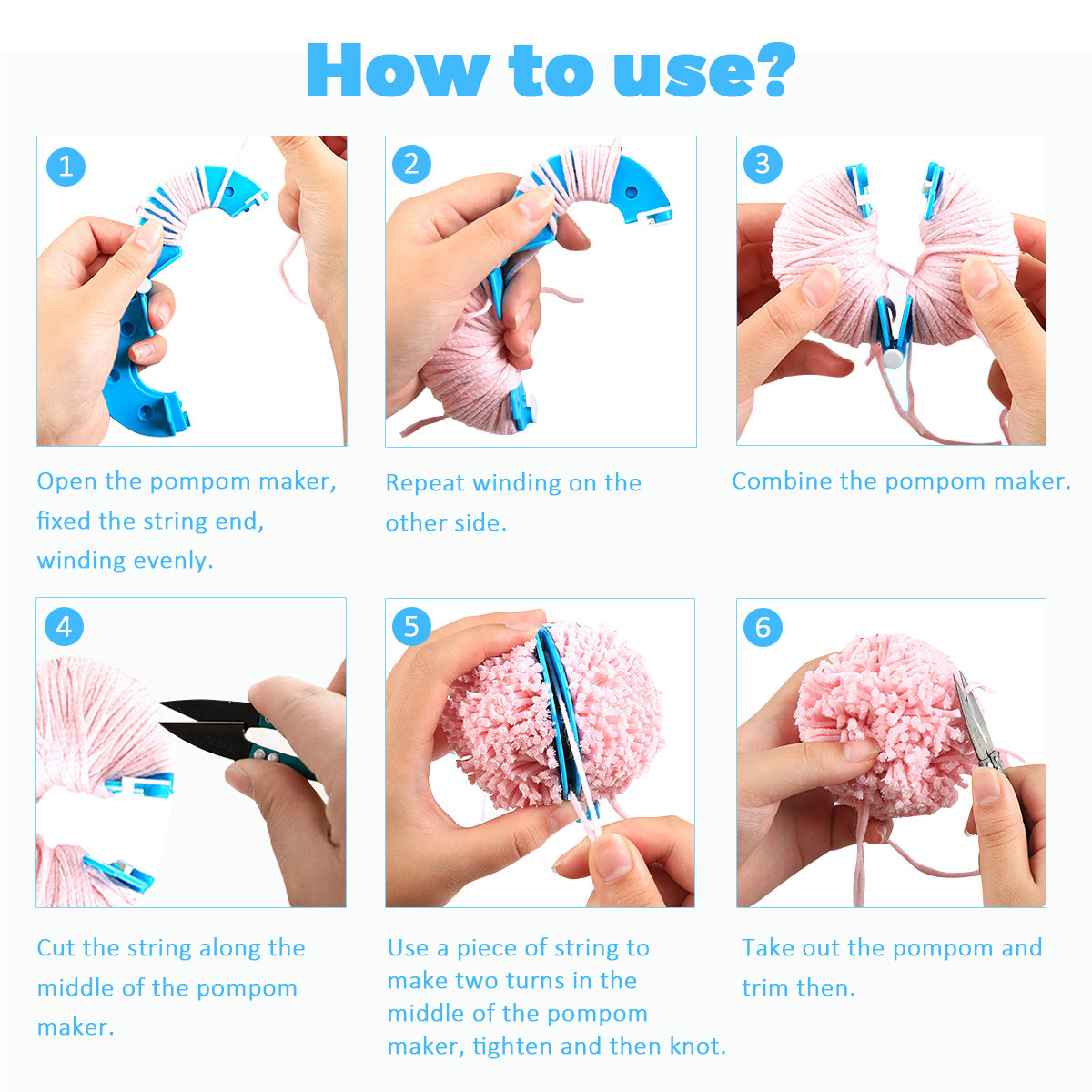 Kit de 8 Piezas para Hacer Pom - Pom Pom Maker Tool reseña y precio