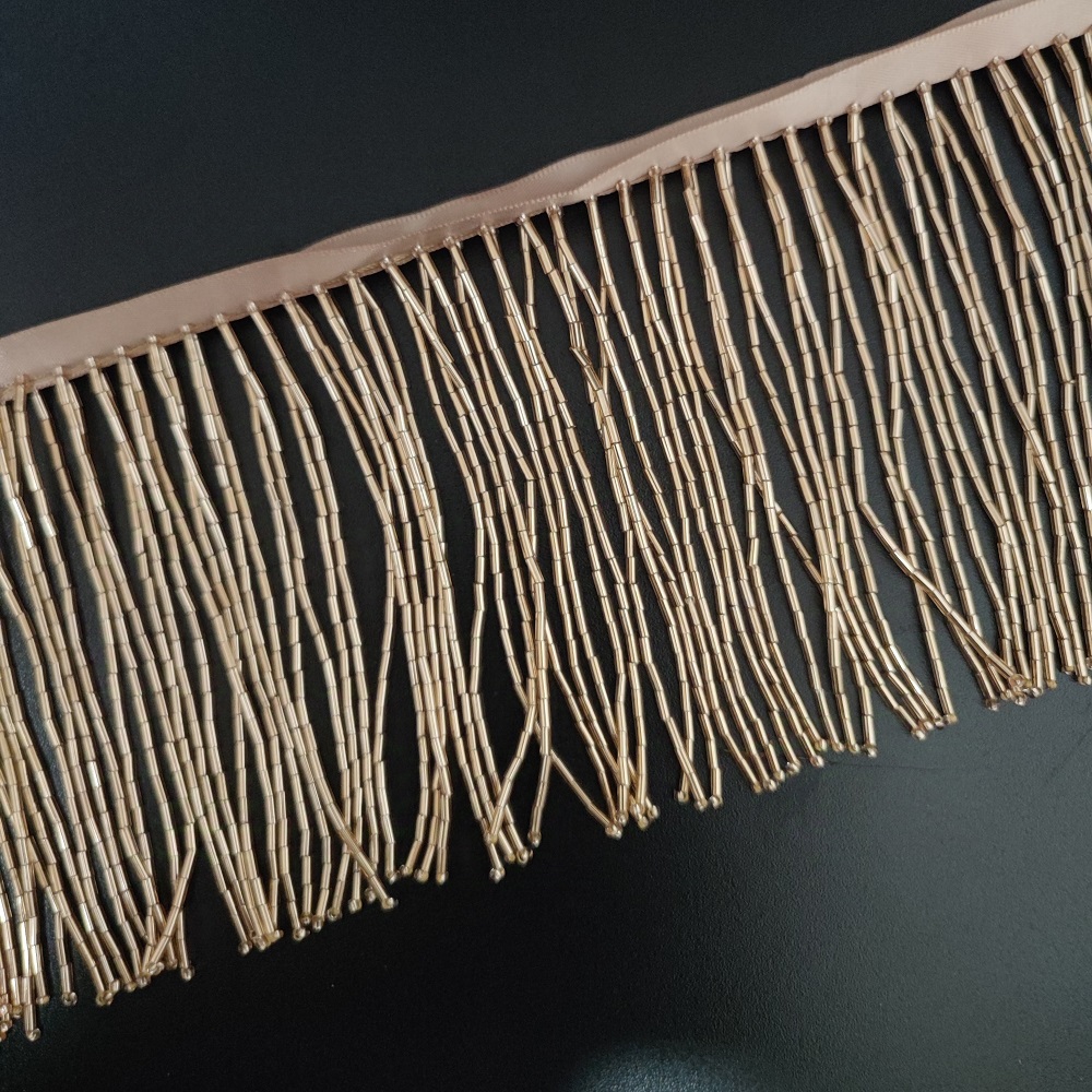 Flequillo con cuentas de corne - Beaded Trim Fringe reseña y precio