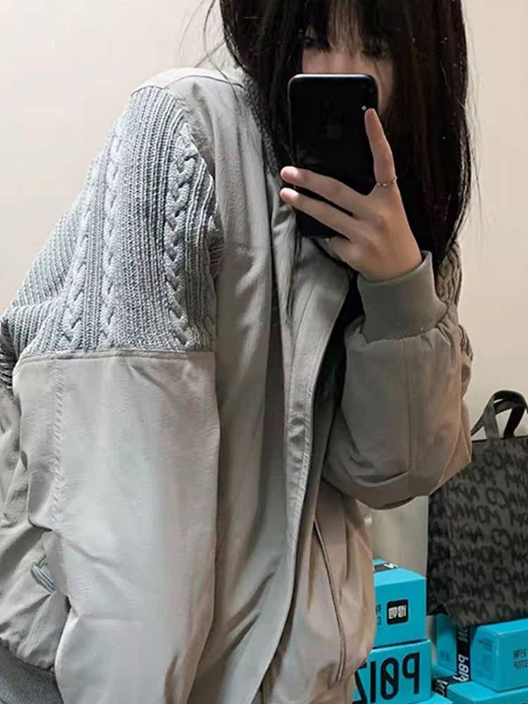 Chaquetas de béisbol coreanas  - Sequin Fabric Panel reseña y precio